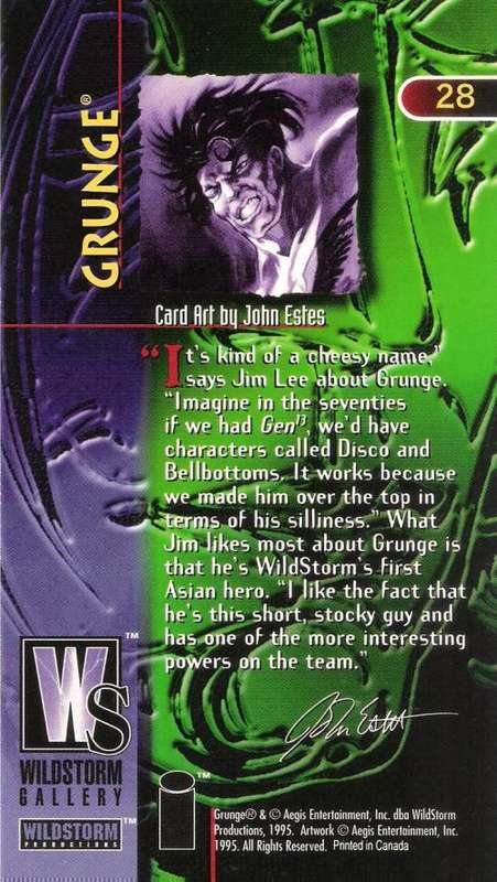 1995 Wildstorm Gallery #28 Grundge Trading Card [Loose]