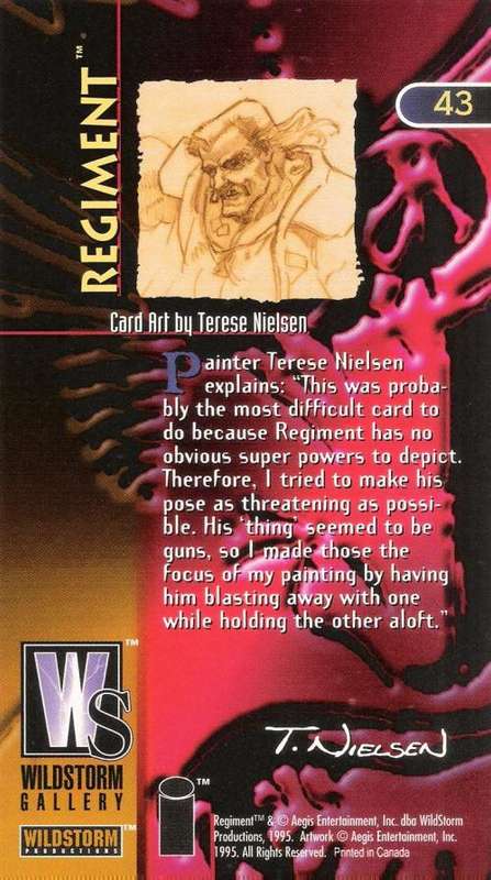 1995 Wildstorm Gallery #43 Regiment Trading Card [Loose]