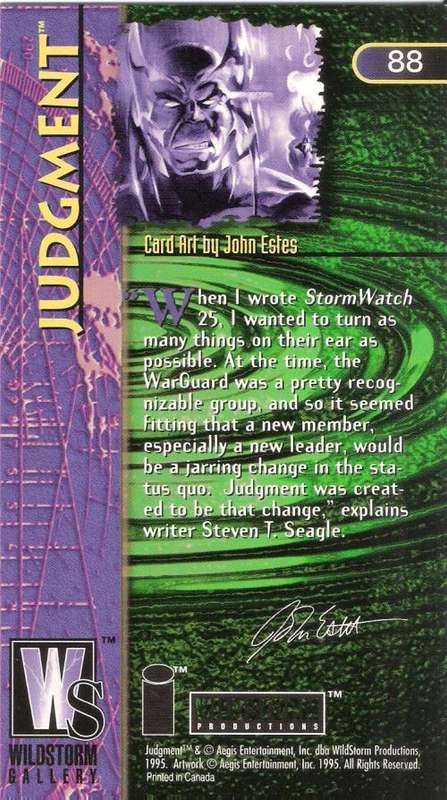 1995 Wildstorm Gallery #88 Judgement Trading Card [Loose]