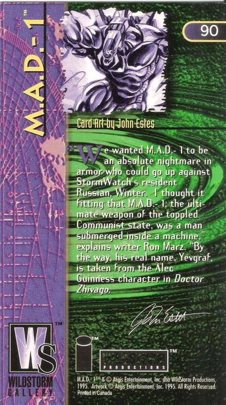 1995 Wildstorm Gallery #90 M.A.D.-1 Trading Card [Loose]