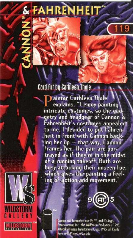 1995 Wildstorm Gallery #119 Cannon & Fahrenheit Trading Card [Loose]