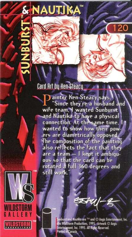 1995 Wildstorm Gallery #120 Sunburst & Nautika Trading Card [Loose]