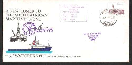RSA 1983 m.v. `Voortrekker` owned by Unicorn Lines (PTY) LTD. ***No.13 in a series of 200 covers***