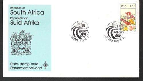 RSA 1985 - Durban Expo '85 Date-stamp card