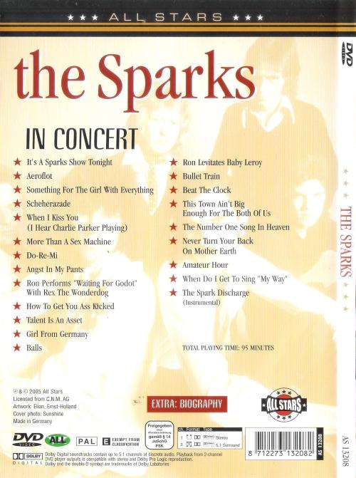 the Sparks - Beat the Clock - ***All Stars*** [Slimline DVD]