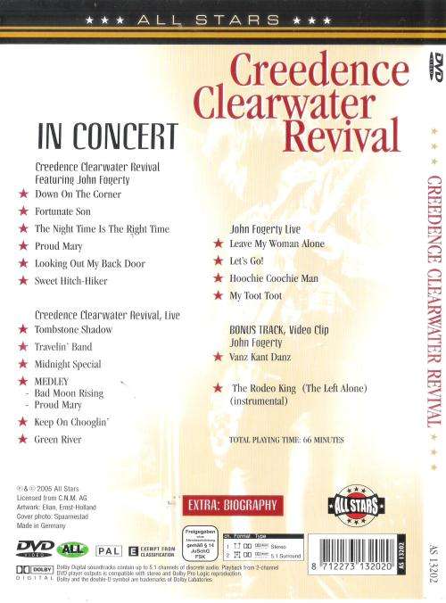 Creedence Clearwater Revival - Down on the Corner - ***All Stars*** [Slimline DVD]