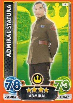 2016 Star Wars Force Attax Extra The Force Awakens #9 Admiral Statura
