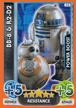 2016 Star Wars Force Attax Extra The Force Awakens #92 BB-8 and R2-D2