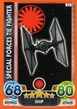 2016 Star Wars Force Attax Extra The Force Awakens #54 Special Forces TIE Fighter