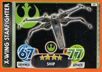 2016 Star Wars Force Attax Extra The Force Awakens #48 X-Wing Starfighter
