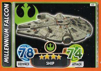 2016 Star Wars Force Attax Extra The Force Awakens #45 Millenium Falcon