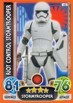 2016 Star Wars Force Attax Extra The Force Awakens #43 Riot Control Stormtrooper