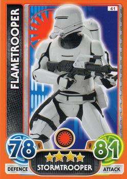 2016 Star Wars Force Attax Extra The Force Awakens #41 Flametrooper