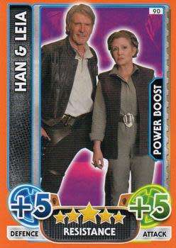 2016 Star Wars Force Attax Extra The Force Awakens #90 Han and Leia