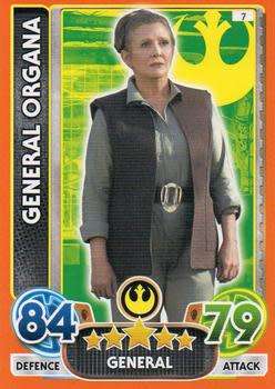 2016 Star Wars Force Attax Extra The Force Awakens #7 General Organa