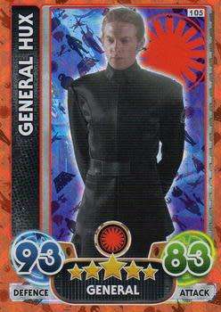 2016 Star Wars Force Attax Extra The Force Awakens #105 General Hux [FOIL]