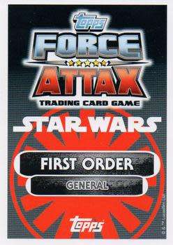2016 Star Wars Force Attax Extra The Force Awakens #105 General Hux [FOIL]