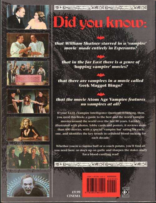 The Illustrated Vampire Movie Guide by Stephen Jones (144 pages) Paperback