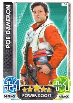 2016 Topps Star Wars Force Attax The Force Awakens #104 Poe Dameron