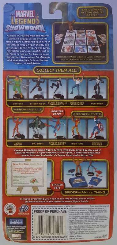 Marvel Legends SHOWDOWN Booster Pack Black Costume Spider-Man [Toy Biz 2005]