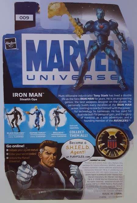 Marvel Universe Iron Man Stealth Ops (series 1 #09) [Hasbro 2008]