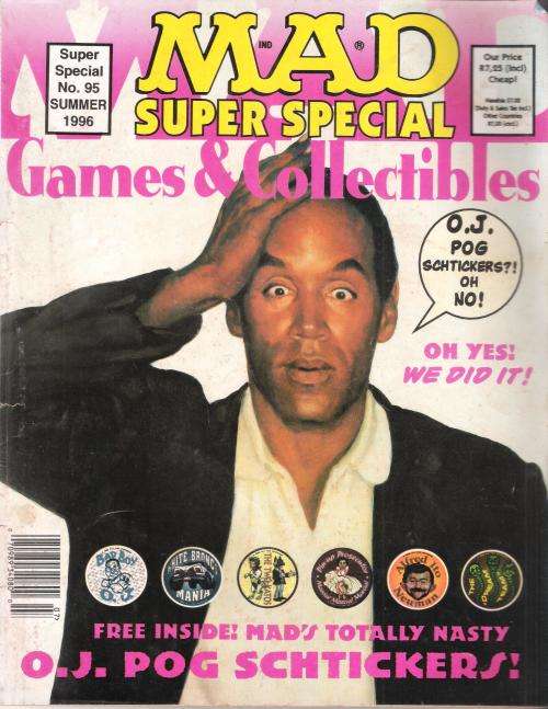 MAD Magazine Super Special #95 Summer 1996 (Includes O.J. Stickers)