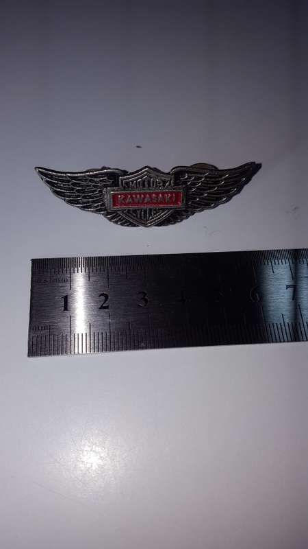 Vintage Kawasaki Motocycles Metal Pin Badge [1976]