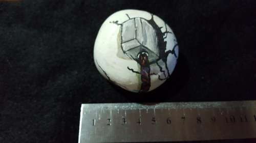 Thor`s Hammer Mjolnir Hand Painted Pebble
