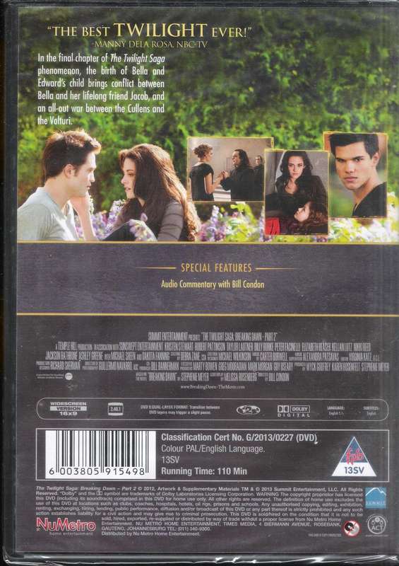 The Twilight Saga: Breaking Dawn - Part 2 (2012) [DVD]