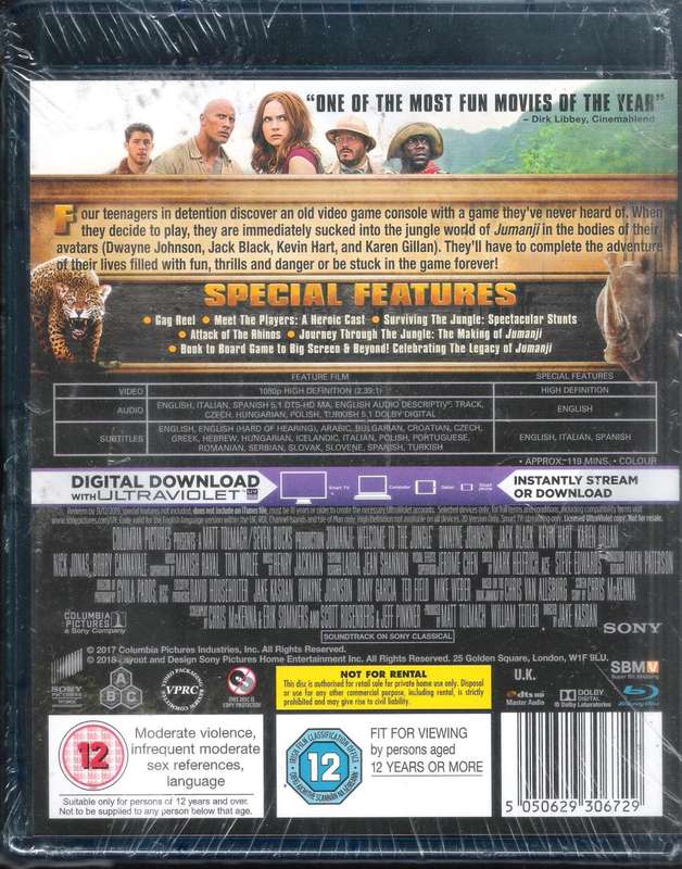 Jumanji - Welcome to the Jungle [Blu-Ray]