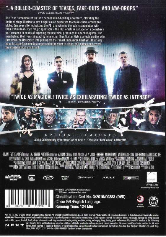 Now You See Me 2 (2016) [DVD]