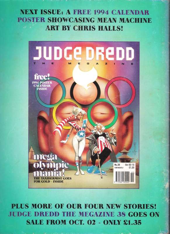JUDGE DREDD - The Megazine Vol. 2 No.37 Sep 18 - Oct 01 (1993)