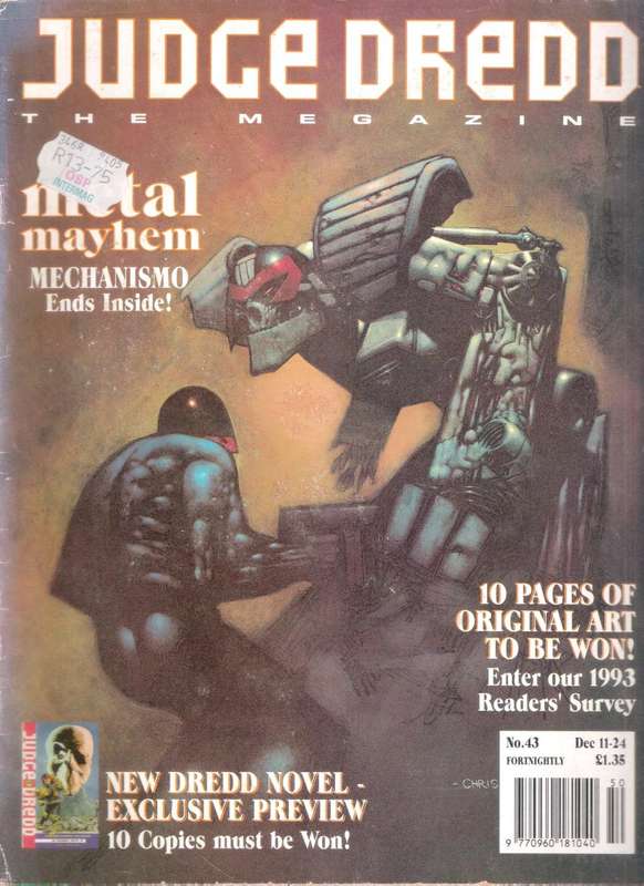 JUDGE DREDD - The Megazine Vol. 2 No.43 Dec 11 - 24 (1993)