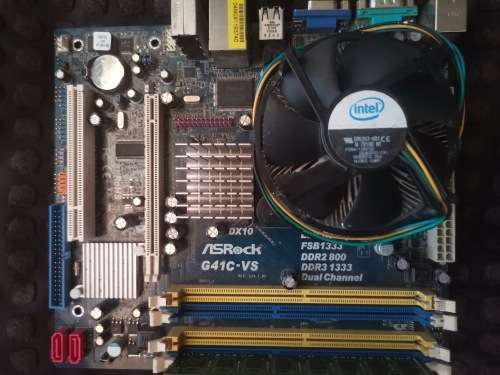 ASROCK G41C-VS MOTHERBOARD DUALCORE CPU WITH FAN AND 2 GIG DDR3 RAM BUNDLE