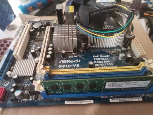 ASROCK G41C-VS MOTHERBOARD DUALCORE CPU WITH FAN AND 2 GIG DDR3 RAM BUNDLE