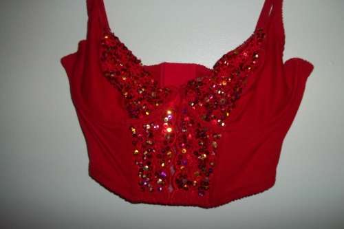 Red Sequined Bustier from Woolworths - 36 C