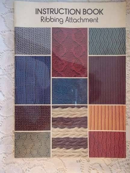 MACHINE KNITTING RIBBING ATTACHMENT INSTRUCTION BOOK WITH CARDS