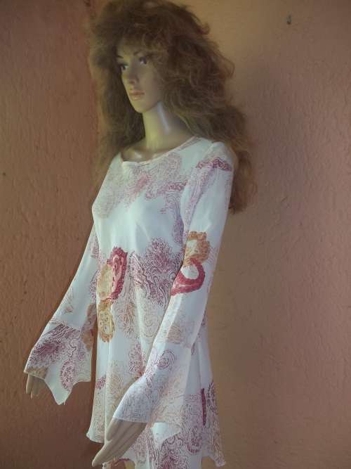 MERIEN HALL CLASSICS ABSTRACT PRINT TUNIC FROM EDGARS - SIZE 38