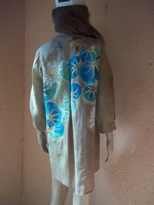 CITRON SANTA MONICA  - ELEGANT, UNIQUE AND TIMELESS - KHAKI LONG LINE SHIRT - Size MEDIUM