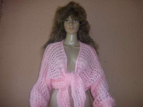 ***SUMMER SALE*** PINK VERSATILE HAND KNITTED SHRUG - Size 34