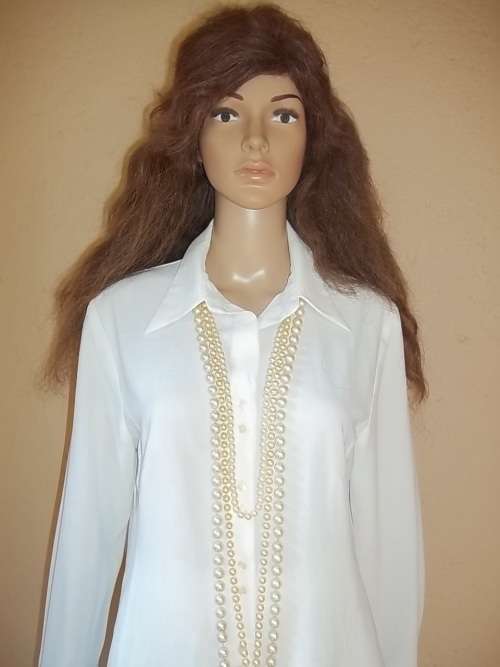ELEGANT WINTER WHITE FINNIGANS LONG LINE BLOUSE / SHIRT FROM TRUWORTHS - Size !2 (36)
