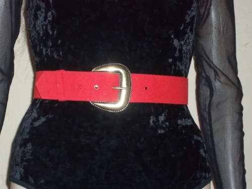 ***SUMMER SALE*** RED FABRIC BELT - SIZE SMALL