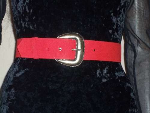 ***SUMMER SALE*** RED FABRIC BELT - SIZE SMALL