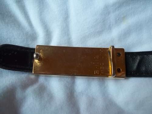 ***SUMMER SALE*** NARROW BLACK LEATHER VINTAGE BELT - SIZE SMALL