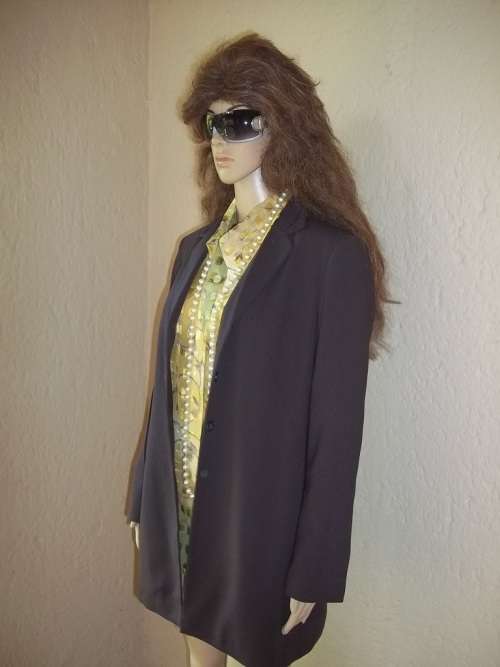 STUNNING CHOCOLATE BROWN NEW CONDITION PANTSUIT FROM WOOLWORTHS - JACKET SIZE 36 PANTS 34