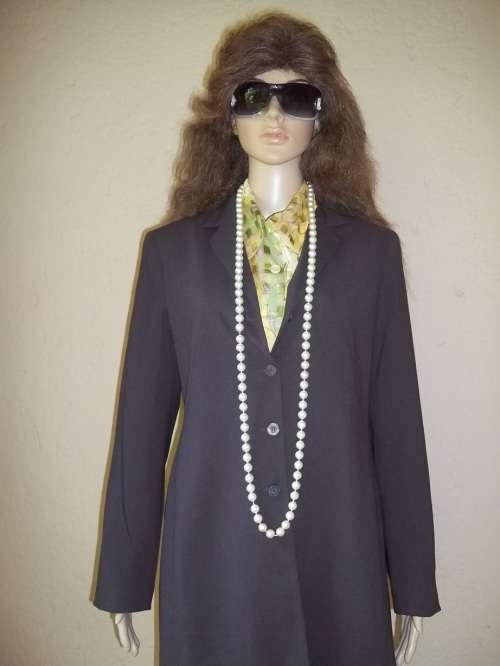STUNNING CHOCOLATE BROWN NEW CONDITION PANTSUIT FROM WOOLWORTHS - JACKET SIZE 36 PANTS 34