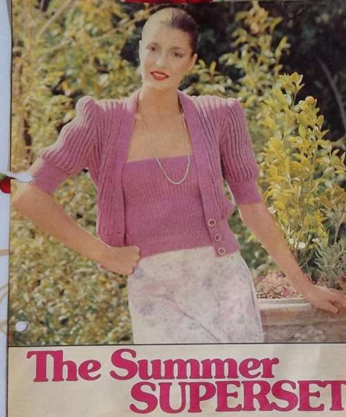 THE SUMMER SUPERSET - STYLISH CARDI & TUBE TOP KNITTED WITH SIRDAR COLOR MATE -TO FIT 81 - 91 cm
