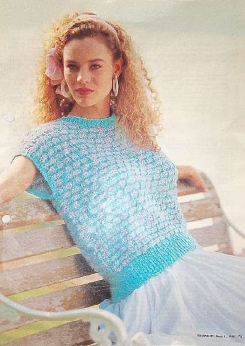PINGOUIN FLAMME - BASKET WEAVE? A CLEVER KNIT IN TWO ATTRACTIVE YARNS - TO FIT 87 - 112 cm