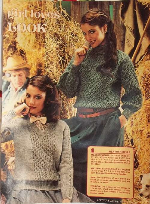 GIRL LOVES LOOK - VINTAGE SWEATERS X 3 - HEATHER BELLE - SERENE IN SILVER AND GLAMOROUS IN GREEN