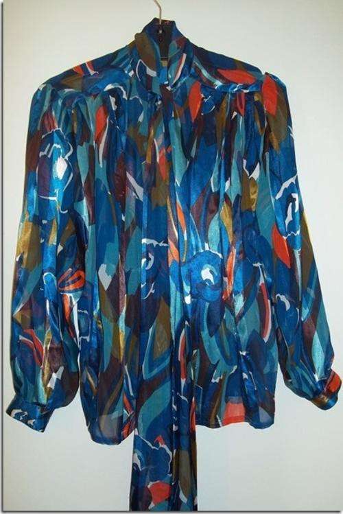 Satin and Chiffon Miss Cassidy Blouse - Size 32